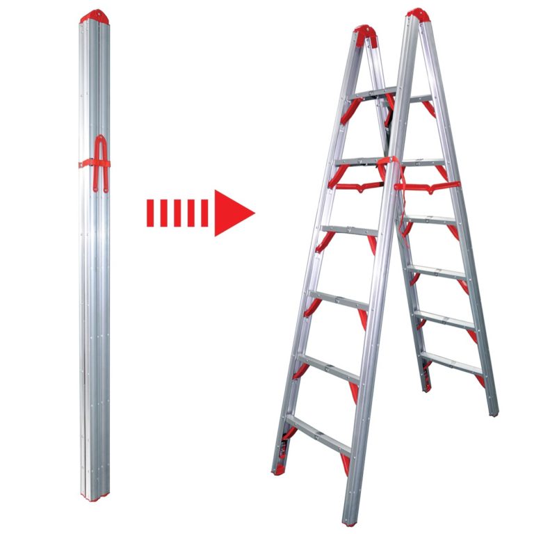 7 Ft Aluminum Twin Aluminum Folding Ladder Step Ladder